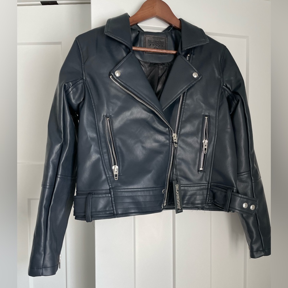 Blank NYC Black Faux Leather Moto Jacket